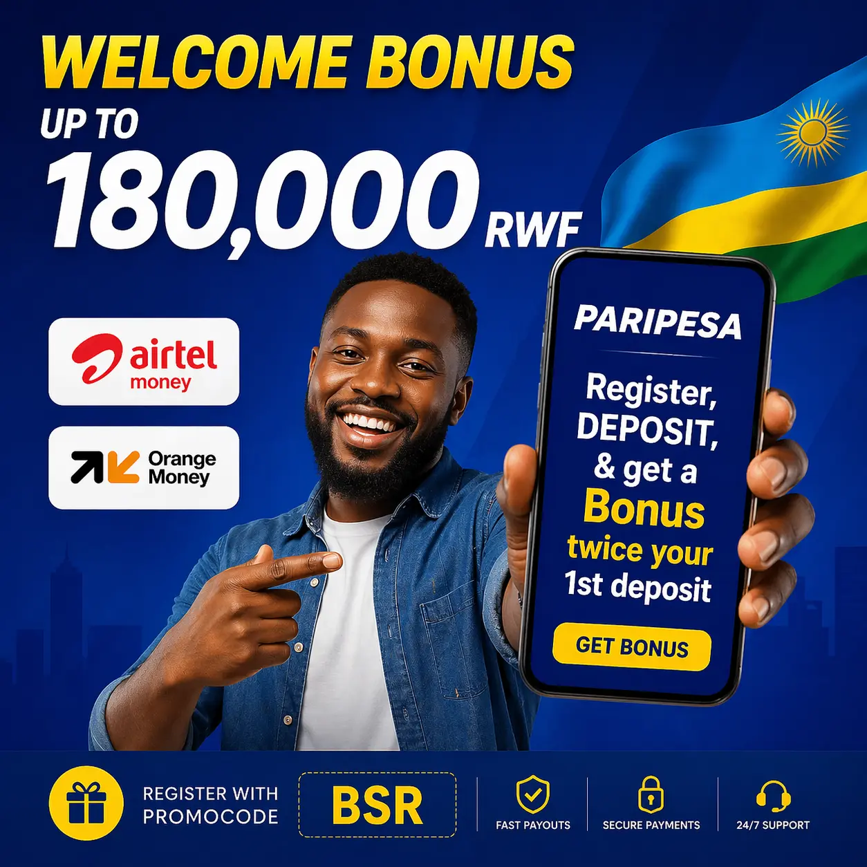 PariPesa Uganda 520,000 UGX welcome bonus